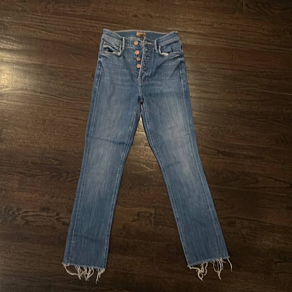MOTHER | Pixie Dazzler Ankle Fray Jeans in Beginners Luck Size 24